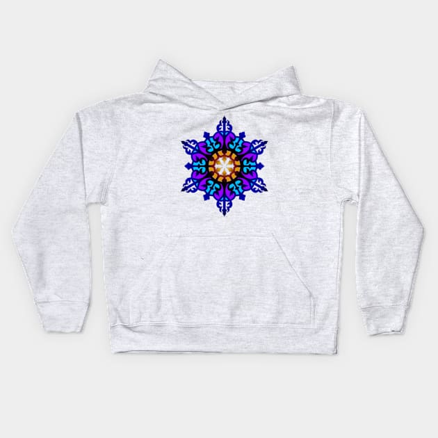 Star Mandala Kids Hoodie by ddtk